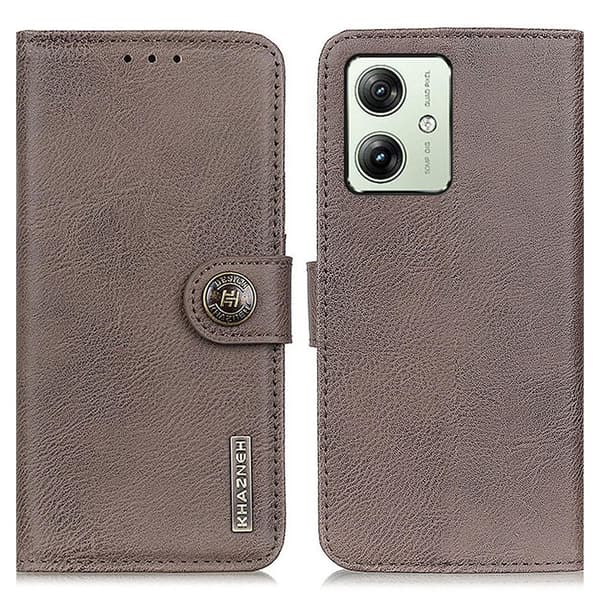 KHAZNEH Motorola Moto G54 Plånboksfodral - Khaki Khaki