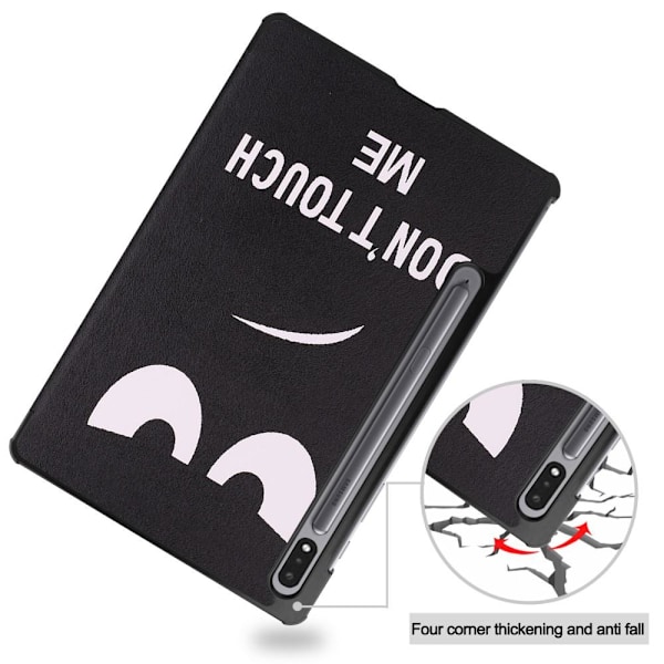 Slim Fit Cover Fodral Till Samsung Galaxy Tab S7 / S8 - Don't Touch multifärg