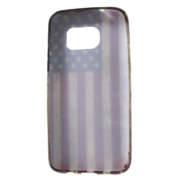 Samsung Galaxy S7 TPU skal - Retro US Flag Transparent