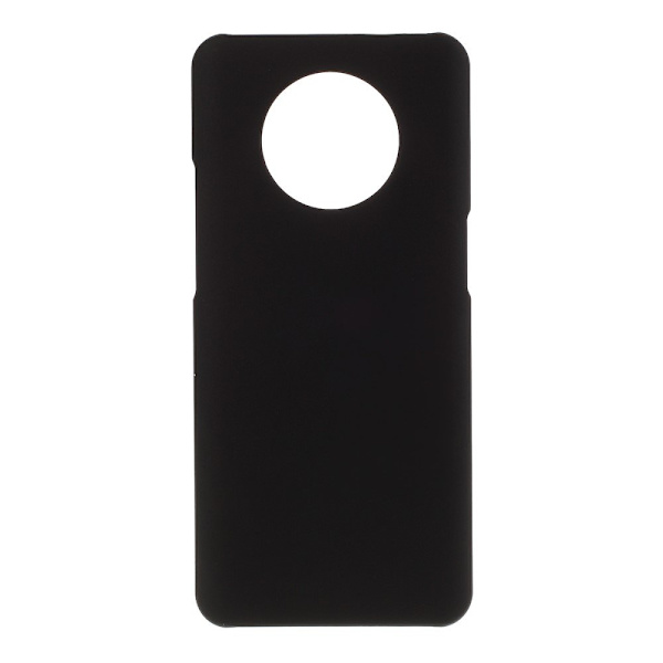 OnePlus 7T Cover Plastskall Gummiert - Sort Black