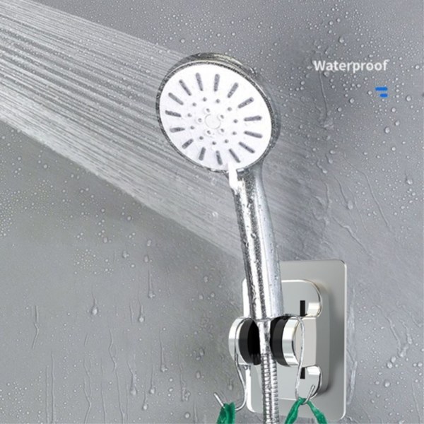Kiinnike suihkupään pidike Itsekiinnittyvä kylpyhuoneen suihkupä Silver