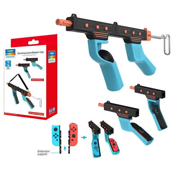Spillkontroller Pistolgrep Kompatibel med Nintendo Switch 2 Switch Switch OLED Blue