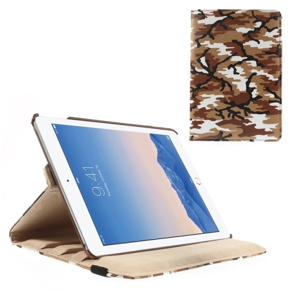 Kotelo iPad Air / Ipad 5, 360 pyörivä naamiointi Brown