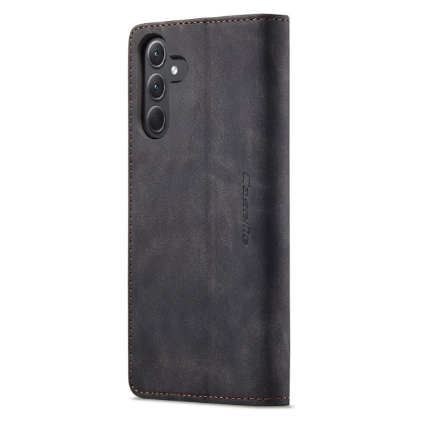 CASEME Retro Lompakkokotelo Samsung Galaxy A35 - Musta Black