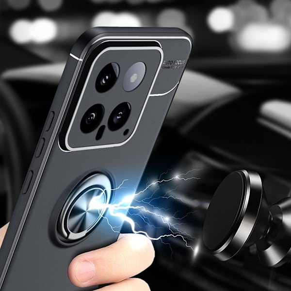 Sormirengas Kickstand TPU-kotelo Xiaomi 13 5G: lle Black