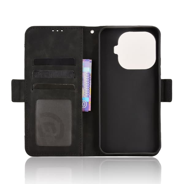 Etui til Xiaomi 15T Pro Pung med Flere Kortlommer - Sort Black