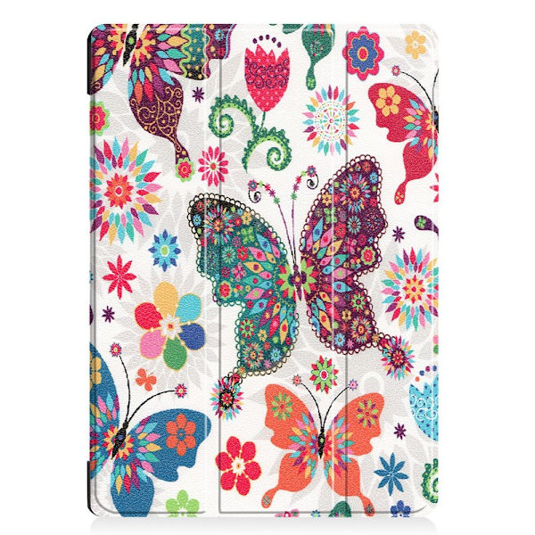 Pattern Printing Tri-fold Stand Cover Lenovo Tab E10 - Butterfly Multicolor