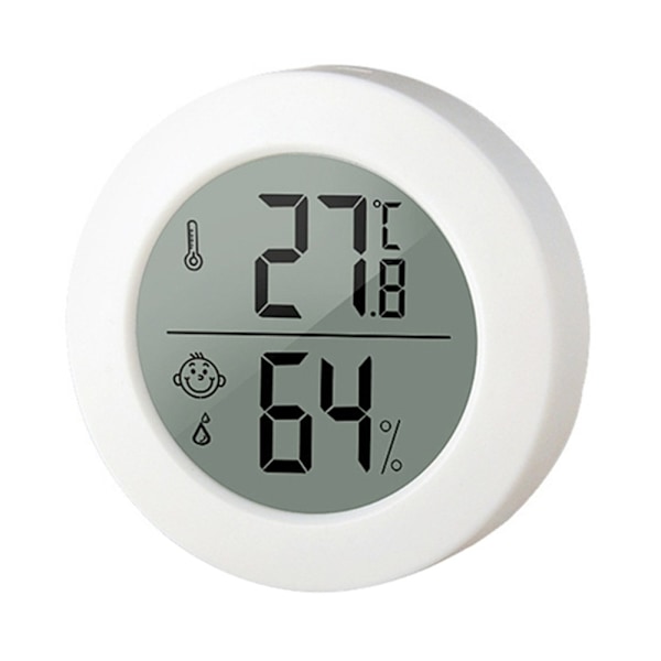 Termometer Hygrometer Hjem Bil Indendørs Udendørs Temperatur Luftfugtighedsmåler White