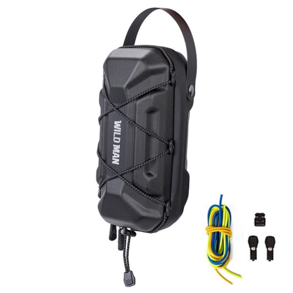 WILD MAN GD6X 2L Electric Scooter Hanging Bag EVA Hard Shell Bicycle Bag for Phone Black