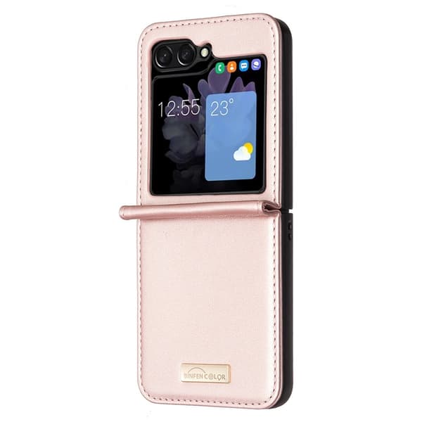 BINFEN COLOR Støtsikkert telefondeksel til Samsung Galaxy Z Flip8 Pink gold