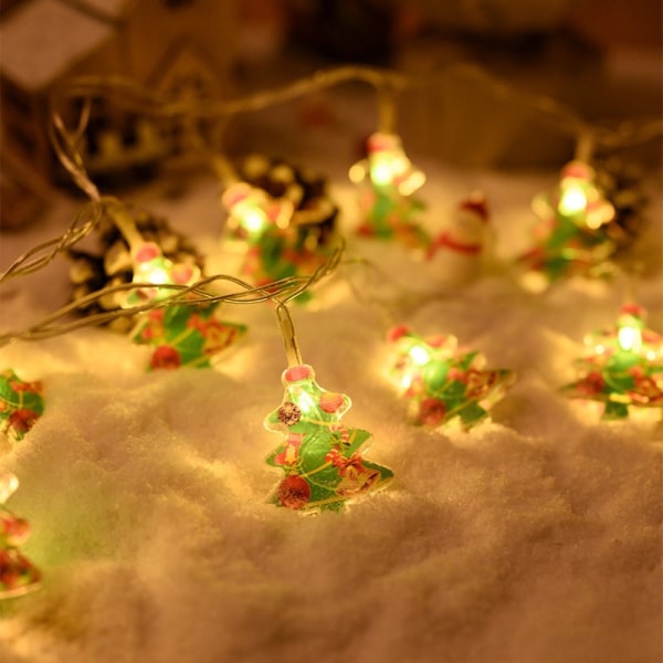 1,5 m 10 LED-lampor Santa Claus String Light Dekorativ - Tomtar Röd