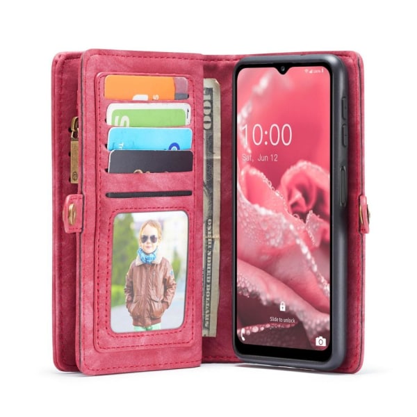 CASEME Samsung Galaxy A13 5G/A04s 4G 2-in-1 Irrotettava - Punain Red