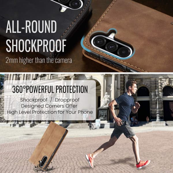 Samsung Galaxy A37 5G CASEME Lompakkokoteloon ruskea