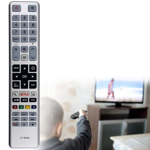 Fjernkontrollerstatning for CT-8054 For Toshiba TV Silver