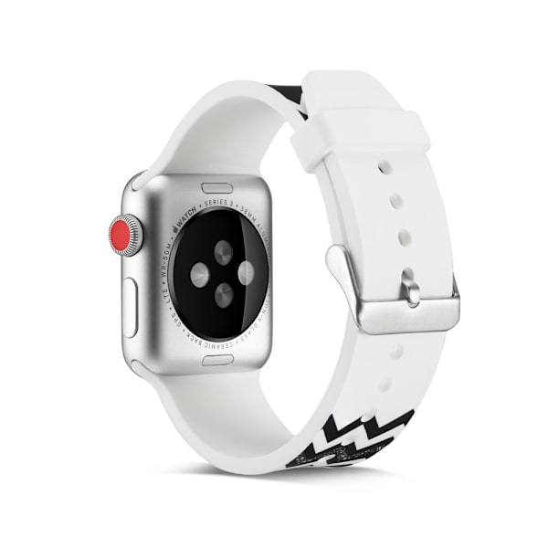 Silicone Watchband for Apple Watch 4 40mm, Series 3 / 2 / 1 38mm - Twill Multicolor