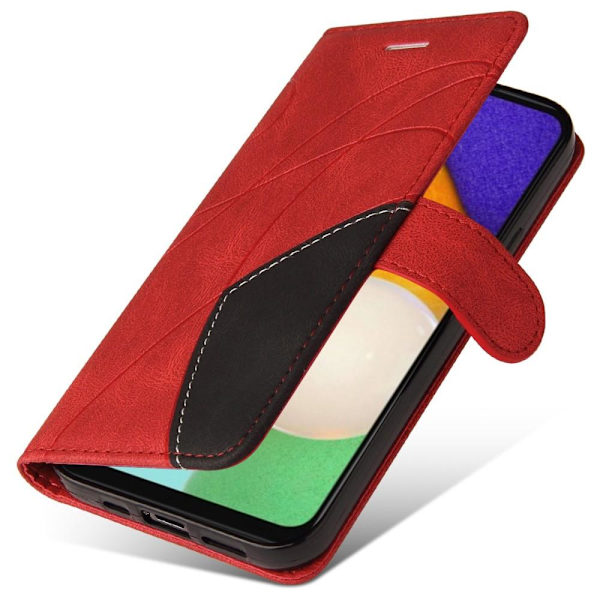 Til Samsung Galaxy A14 5G KT Series-1 Pung Telefontaske - Rød/Sort Red