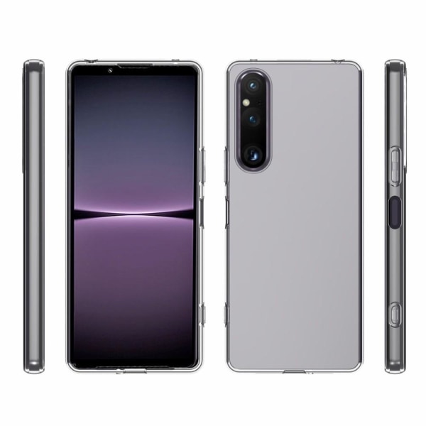 Sony Xperia 1 V Clear Soft TPU Case with Non-slip Inner - Transparent Transparent