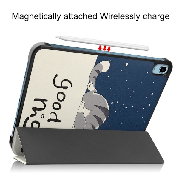 Apple iPad 10.9 2022 Slim fit tri-fold fodral - Cat Multicolor