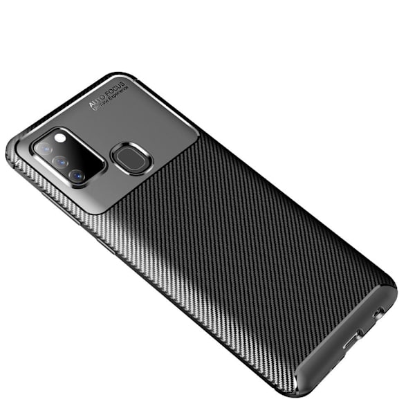 Carbon Fiber Texture TPU Casing Samsung Galaxy A21s - Black Black