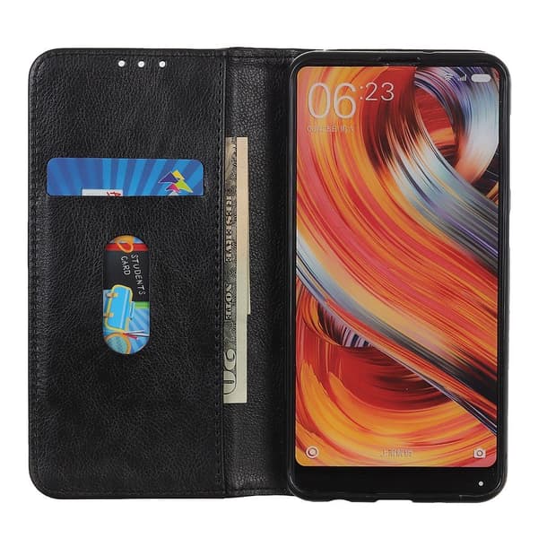 For Sony Xperia 1 VII Stand Case Split Litchi Texture Wallet Phone Cover Black