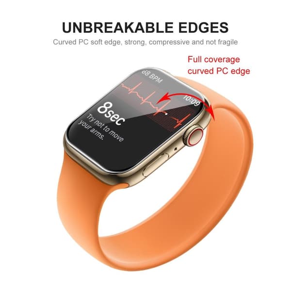 Apple Watch Series 7 45mm Enkay Heltäckande härdat glas 2 - pack Transparent