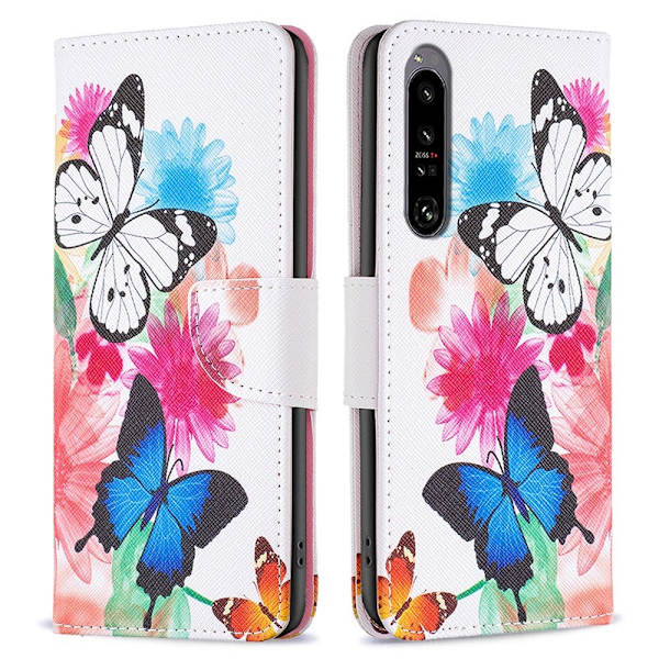 Til Sony Xperia 1 VI tegnebogstativetui mønstertelefoncover Multicolor
