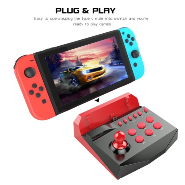 Kompatibel med Nintendo Switch / Switch Lite Joystick Control Turbo Red