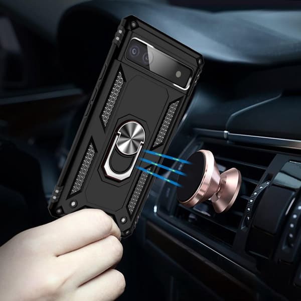 Google Pixel 6a 5G Anti - drop TPU+PC - puhelinkotelolle Black