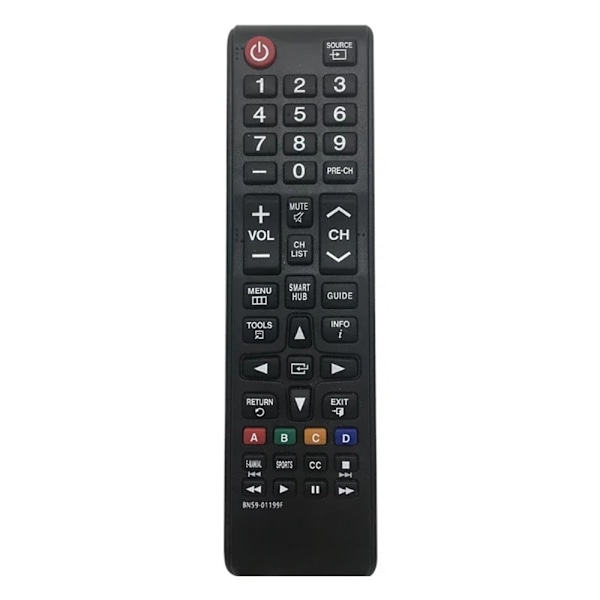 Udskiftning af fjernbetjening til BN59-01199F til Samsung TV Black