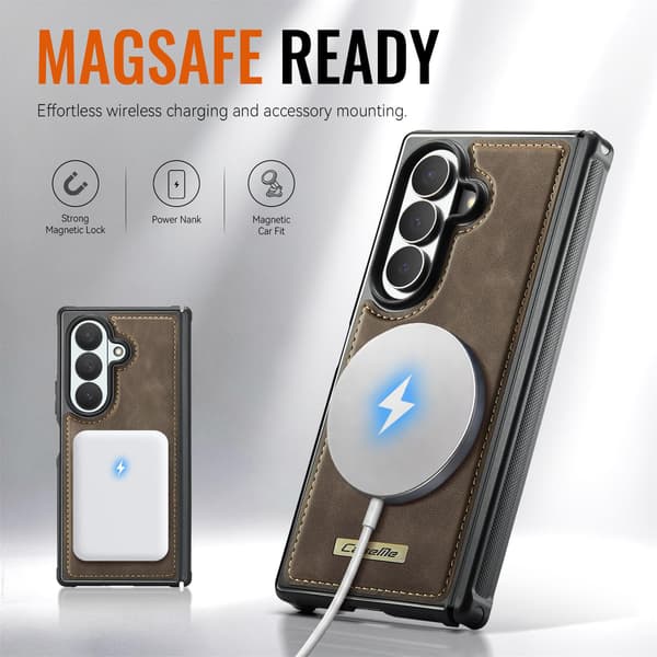 CASEME Magnetisk telefondeksel til Samsung Galaxy Z Fold8 Ultra Brown