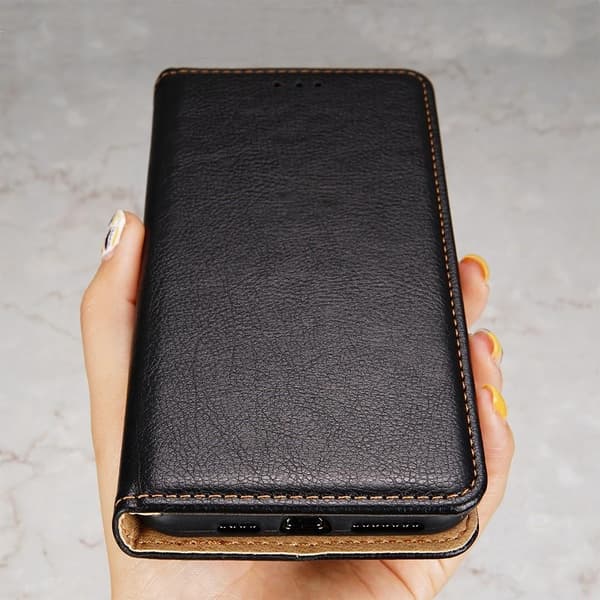Nokia X30 5G Stand Telefonetui Fuld Beskyttelse Pung Cover - Sort Black
