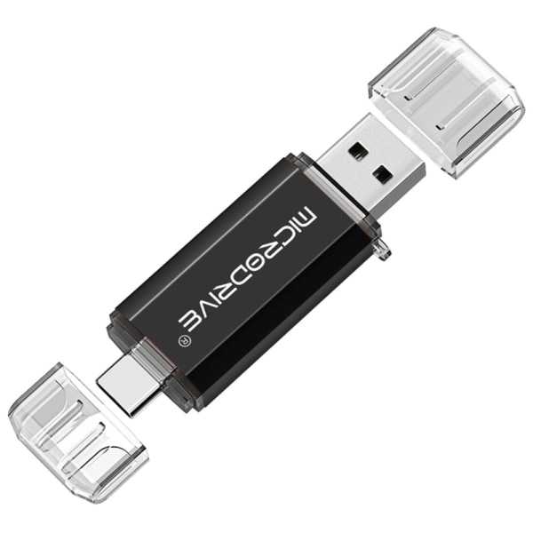 MICRODRIVE 128 GB USB-Minne 2i1 USB-A + USB-C Flash Drive Guld