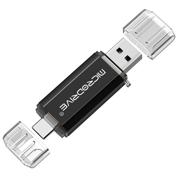 MICRODRIVE 128 Gt USB-muisti 2in1 USB-A + USB-C-muistitikku Gold