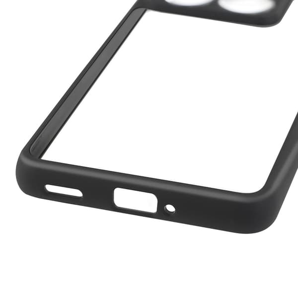 For Xiaomi 14T Hybriddeksel PC+TPU Telefonbakside - Svart Transparent