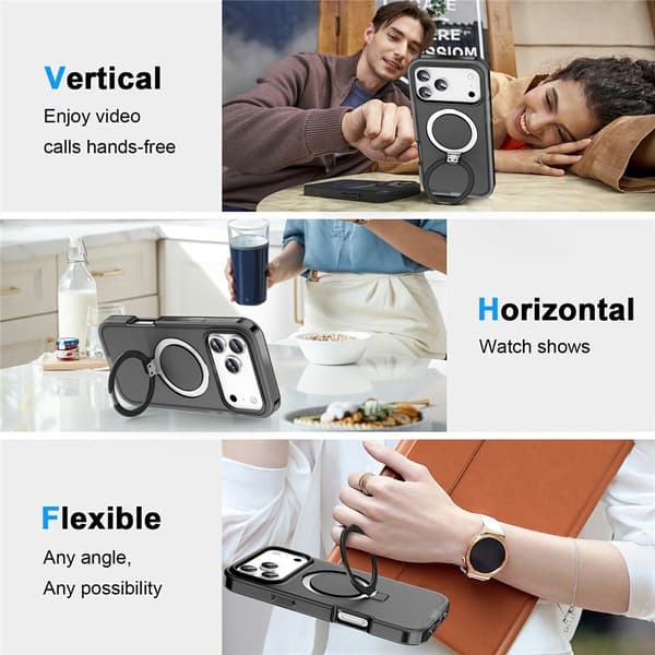 Telefoncover med skærmbeskyttelse til iPhone 18 Pro Max / 17 Pro Max Black