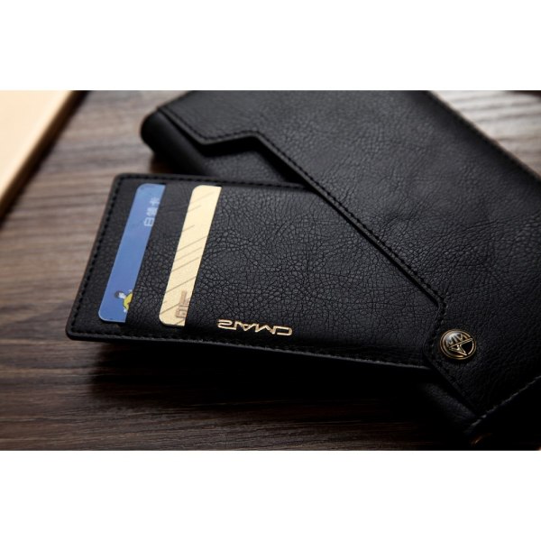 CMAI2 Litchi plånboksfodral till iPhone 7 / 8 / SE (2020) Svart