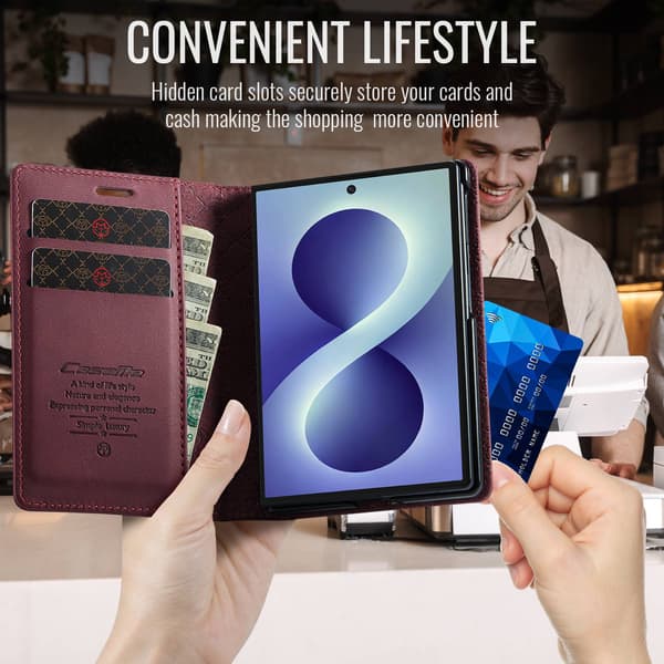 CASEME Telefonlommebokdeksel til Samsung Galaxy Z Fold8 Red