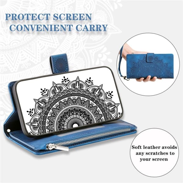 Xiaomi 17T Lompakkokotelo Mandala Blue