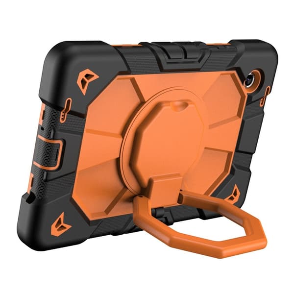 Till Samsung Galaxy Tab A11 Heavy Duty Armor skal Black + Orange multifärg