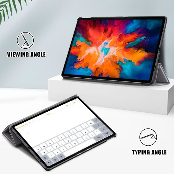 Kolminkertainen jalustan kansi Lenovo Tab P11 Pro TB-J706F - Harmaa Grey