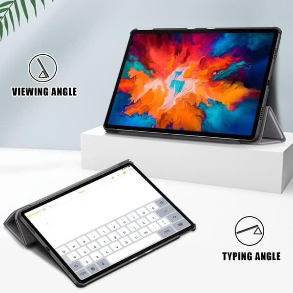 Tri - fold Fodral till Lenovo Tab P11 Pro TB - J706F - Grå grå