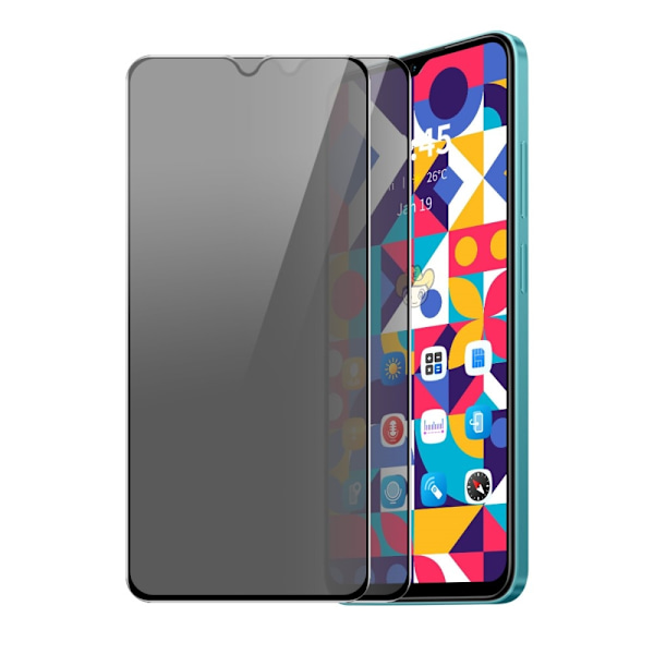 For Samsung Galaxy A26 5G 2 stk. personvern 28-graders anti-spion herdet glass Black