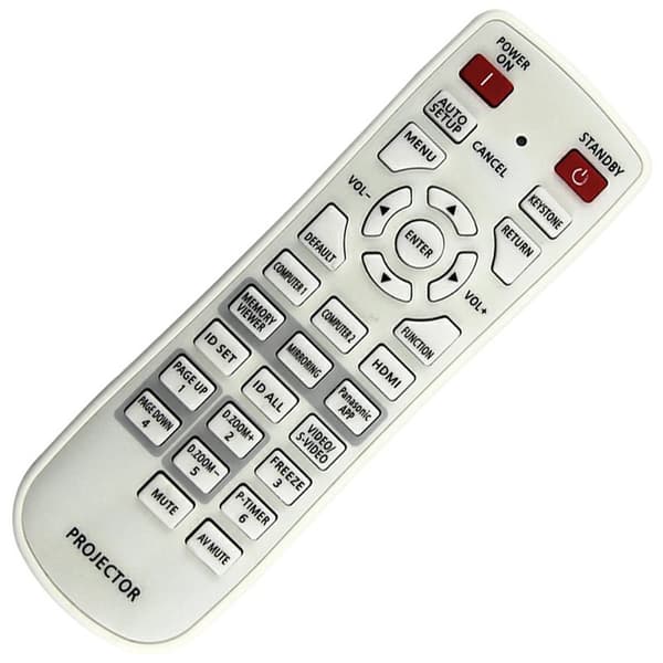 Fjernkontroll Erstatning N2QAYA000100 for Panasonic-projektor White