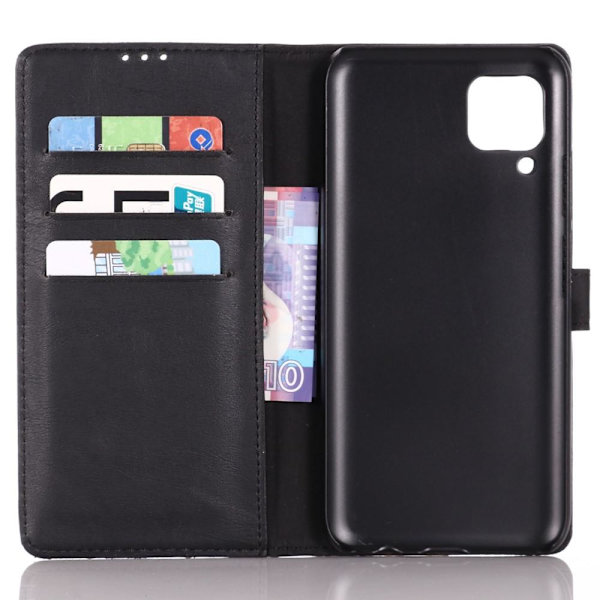 Retro Wallet Stand Case for Huawei P40 Lite - Black Black