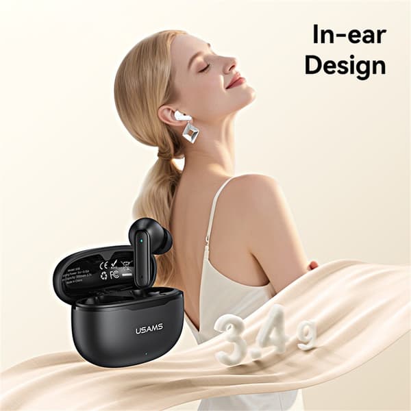 USAMS Echo E05 Langattomat Kuulokkeet In-Ear Bluetooth Dynaamiset Ajurit - Musta Black