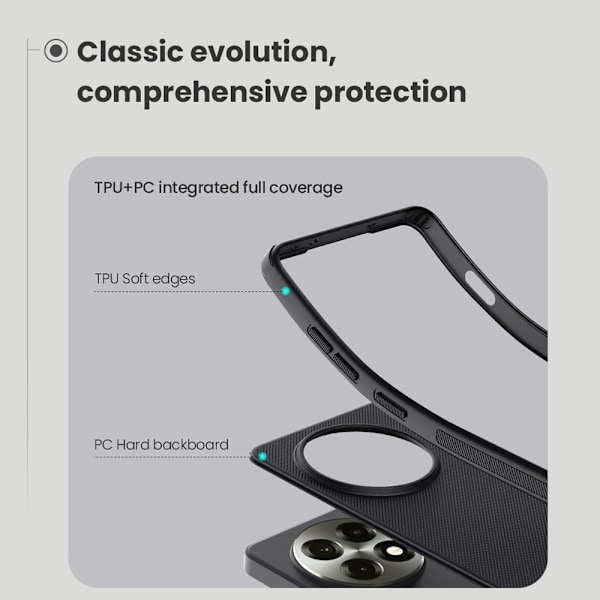 NILLKIN Frosted Shield Pro for OnePlus 13R-deksel kompatibelt MagSafe TPU-deksel Black