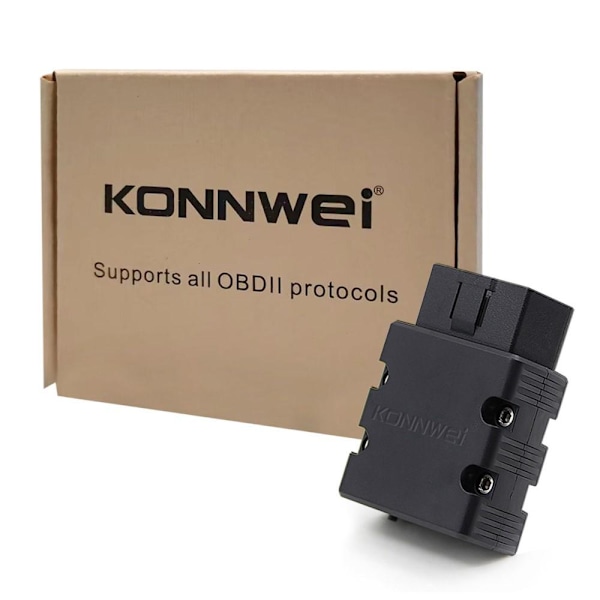 KONNWEI Bluetooth ELM327 OBD2 IOS Android-diagnostiikkatyökalu Black