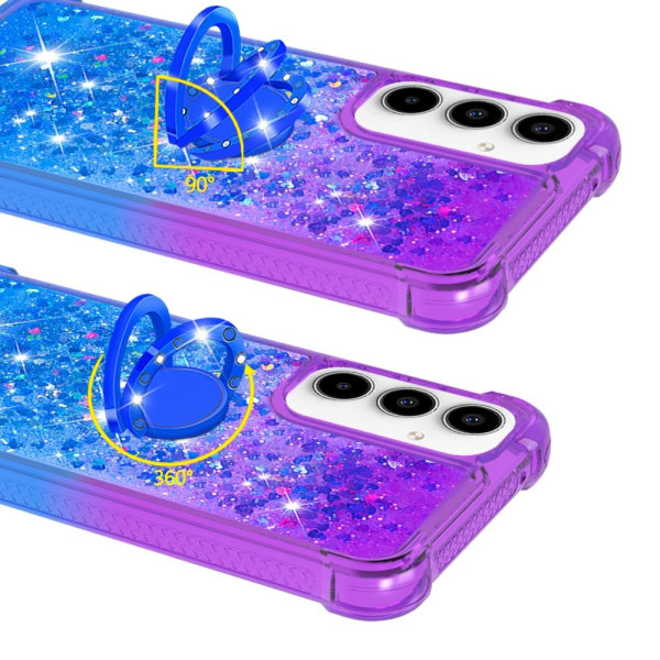 YB Quicksand Series-8 for Samsung Galaxy A35 Støttefot TPU-deksel Multicolor