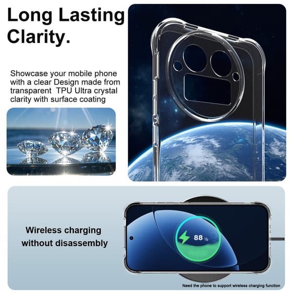 IMAK Mobilcover med Stødsikker Beskyttelse til Realme GT 8 Pro 5G Transparent