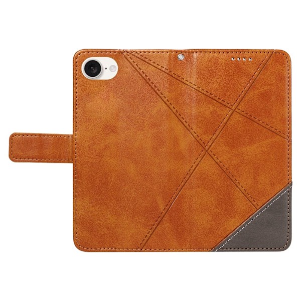 Plånboksfodral till iPhone 16e - Geometric Line Brun
